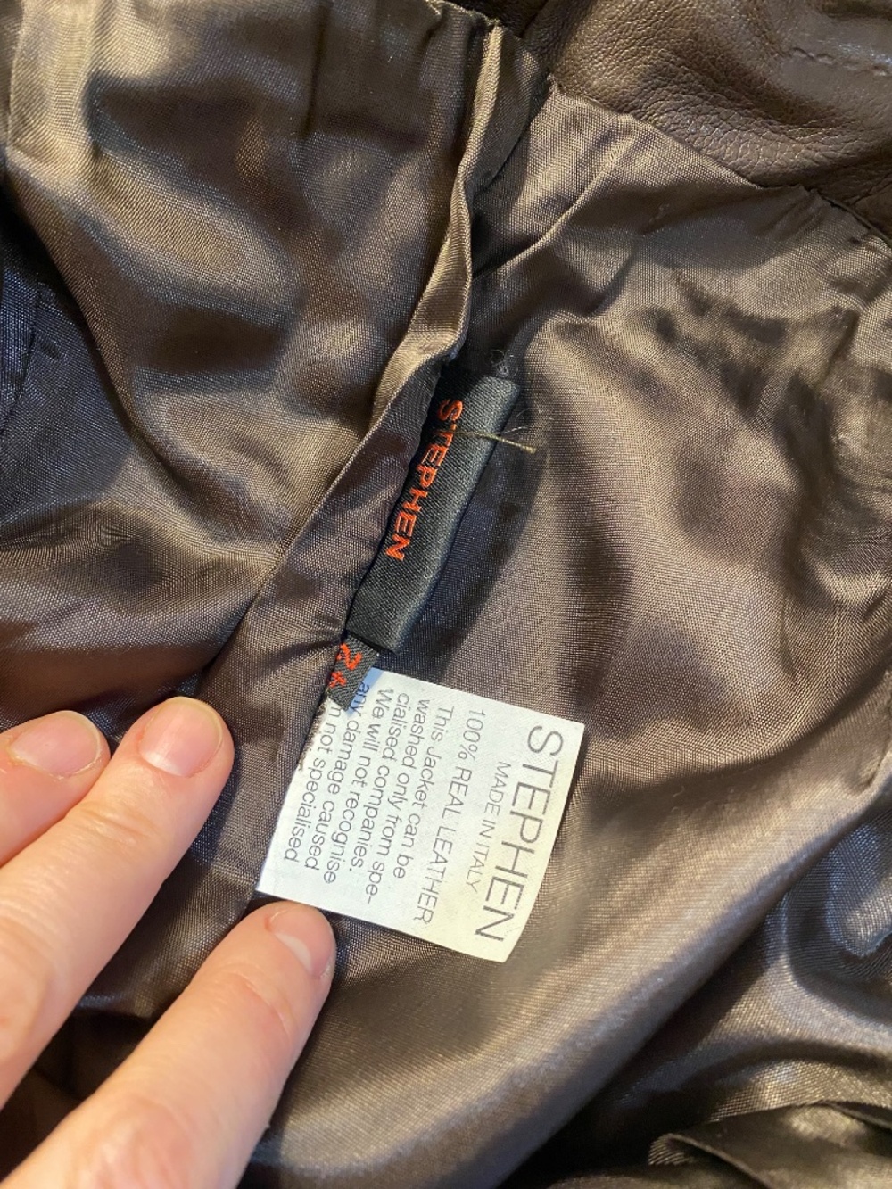 Stephen Italy Archival Chocolate Brown Leather Mermaid Midi Skirt 42 6 - Picture 6 of 10